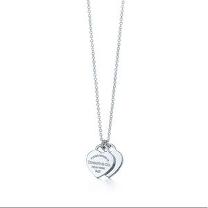 Tiffany & Co. Mini Double Heart Tag Necklace